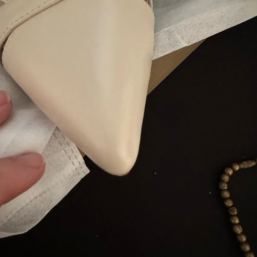 Elegant Cream Strappy Heels - Picture 3 of 6